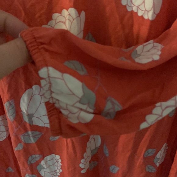 XXS Coral & White LuLaRoe Debra Peasant Top - NWT - Picture 5 of 7